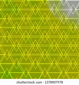 Light Green, Yellow vector layout with lines, triangles. Colorful illustration with triangles in simple style. Pattern for commercials.