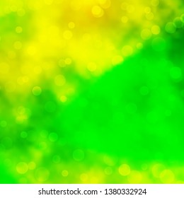 Light Green, Yellow vector layout with circles. Colorful illustration with gradient dots in nature style. Design for your commercials.
