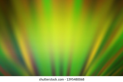 Light Green, Yellow vector layout with flat lines. Shining colored illustration with sharp stripes. Smart design for your business advert.