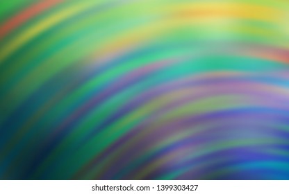 Light Green, Yellow vector layout with curved lines. Shining colorful illustration in simple style. A new texture for your  ad, booklets, leaflets.