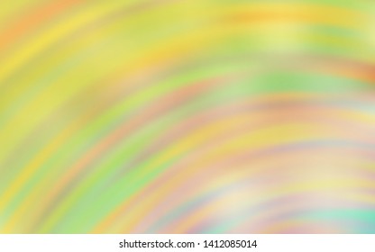 Light Green, Yellow vector layout with wry lines. Creative illustration in halftone style with gradient. Elegant pattern for a brand book.