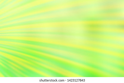 Light Green, Yellow vector layout with bent lines. Colorful illustration in simple style with gradient. New composition for your brand book.