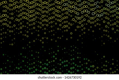 Light Green, Yellow vector layout with circle shapes. Illustration with set of shining colorful abstract circles. Design for posters, banners.