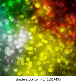 Light Green, Yellow vector layout with circles. Abstract colorful disks on simple gradient background. Design for your commercials.