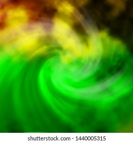 Light Green, Yellow vector layout with cloudscape. Abstract illustration with colorful gradient clouds. Template for websites.