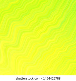 Light Green, Yellow vector layout with wry lines. An elegant bright illustration with gradient. Brand new design for your ads, poster, banner.