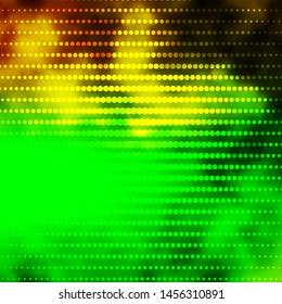 Light Green, Yellow vector layout with circles. Glitter abstract illustration with colorful drops. Pattern for booklets, leaflets.