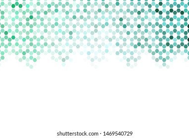 Light Green, Yellow vector layout with hexagonal shapes. Illustration of colored hexagons on blur surface. Pattern for ads, leaflets.