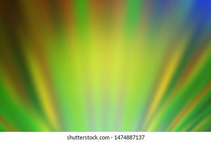 Light Green, Yellow vector layout with flat lines. Lines on blurred abstract background with gradient. Pattern for your busines websites.