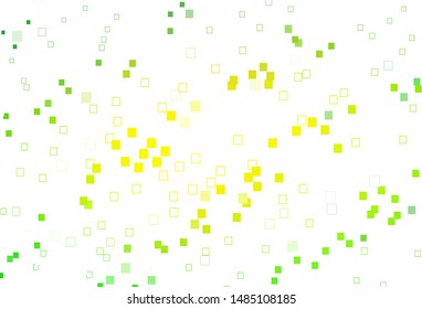 Light Green, Yellow vector layout with rectangles, squares. Decorative design in abstract style with rectangles. Pattern for websites, landing pages.