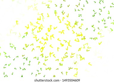 Light Green, Yellow vector layout with wry lines. Modern gradient abstract illustration with bandy lines. A completely new template for your design.