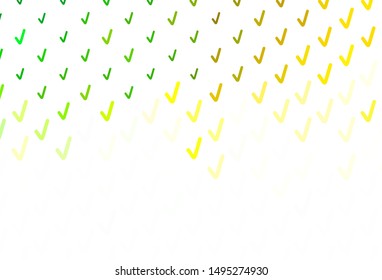 Light Green, Yellow vector layout with bent lines. Modern gradient abstract illustration with bandy lines. A completely new template for your design.