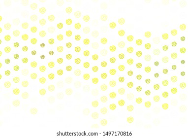 Light Green, Yellow vector layout with bent lines. A circumflex abstract illustration with gradient. Pattern for your business design.