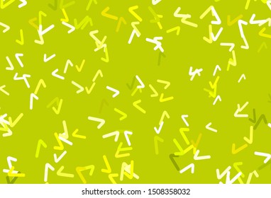 Light Green, Yellow vector layout with curved lines. Shining colorful illustration in simple style. New composition for your brand book.