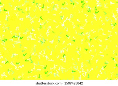 Light Green, Yellow vector layout with curved lines. Creative illustration in halftone style with gradient. Abstract style for your business design.