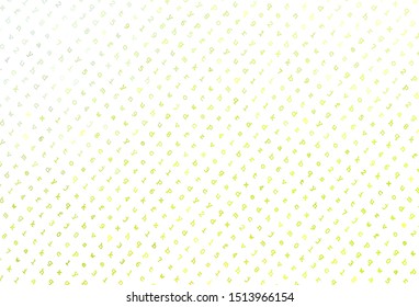 Light Green, Yellow vector layout with latin alphabet. Shining colorful illustration with isolated letters. Template for lettering, typography.