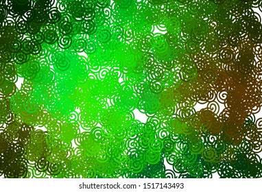 Light Green, Yellow vector layout with wry lines. Shining colorful illustration in simple style. A new texture for your  ad, booklets, leaflets.