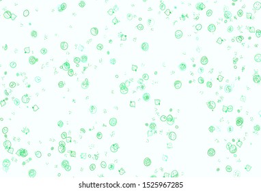 Light Green, Yellow vector layout with restaurant food. Beautiful colorful illustration with food in doodle style. Pattern for ads of breakfast, lunch, dinner.