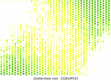 Light Green, Yellow vector layout with circle shapes. Blurred decorative design in abstract style with bubbles. Pattern for textures of wallpapers.