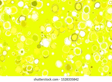 Light Green, Yellow vector layout with circle shapes. Blurred decorative design in abstract style with bubbles. Pattern for beautiful websites.