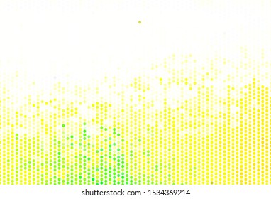 Light Green, Yellow vector layout with circle shapes. Abstract illustration with colored bubbles in nature style. Design for poster, banner of websites.