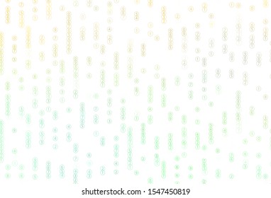 Light Green, Yellow vector layout with algebra elements. Abstract illustration with colored algebra signs. Template for landing page of typography.