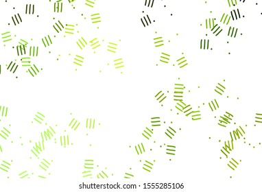 Light Green, Yellow vector layout with flat lines, dots. Lines on blurred abstract background with gradient. Pattern for ad, booklets, leaflets.