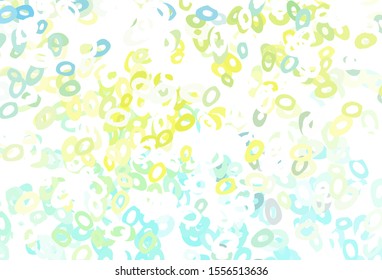 Light Green, Yellow vector layout with circle shapes. Blurred decorative design in abstract style with bubbles. Template for your brand book.