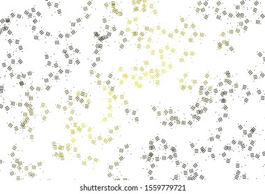Light Green, Yellow vector layout with flat lines, dots. Lines on blurred abstract background with gradient. Pattern for ads, posters, banners.