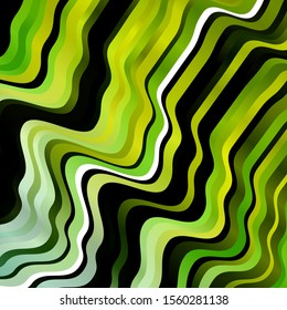 Light Green, Yellow vector layout with circular arc. Abstract illustration with gradient bows. Template for your UI design.