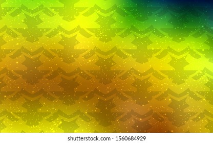 Light Green, Yellow vector layout with bent lines. An elegant bright illustration with gradient. Abstract style for your business design.