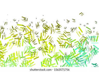 Light Green, Yellow vector layout with flat lines. Decorative shining illustration with lines on abstract template. Backdrop for TV commercials.