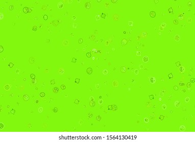 Light Green, Yellow vector layout with restaurant food. Abstract background with colorful Fast Food illustrations. Template for meal cooking in kitchen.