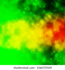 Light Green, Yellow vector layout with circle shapes. Abstract illustration with colorful spots in nature style. Pattern for websites.