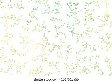 Light Green, Yellow vector layout with flat lines, dots. Lines on blurred abstract background with gradient. Best design for your ad, poster, banner.