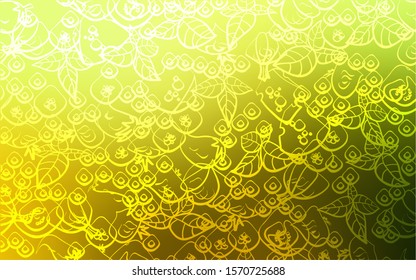 Light Green, Yellow vector layout with restaurant food. Fast Food on blurred abstract background with colorful gradient. Pattern for ad, booklets, leaflets of restaurants.