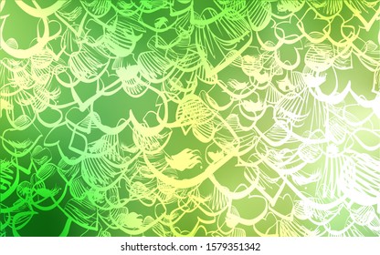 Light Green, Yellow vector layout with sweet hearts. Illustration with hearts in love concept for valentine's day. Beautiful design for your business advert of anniversary.