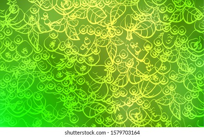 Light Green, Yellow vector layout with restaurant food. Fast Food on blurred abstract background with colorful gradient. Design for ad, poster, banner of cafes or restaurants.