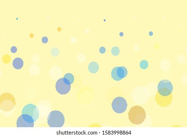 Light Green, Yellow vector layout with circle shapes. Abstract illustration with colored bubbles in nature style. Pattern for ads, leaflets.