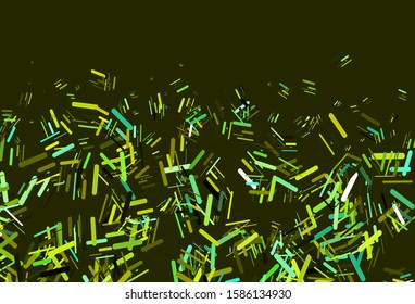 Light Green, Yellow vector layout with flat lines. Decorative shining illustration with lines on abstract template. Backdrop for TV commercials.