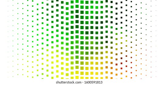 Light Green, Yellow vector layout with lines, rectangles. Rectangles with colorful gradient on abstract background. Pattern for websites, landing pages.