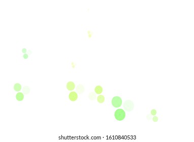Light Green, Yellow vector layout with circle shapes. Blurred bubbles on abstract background with colorful gradient. New template for your brand book.