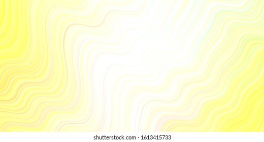Light Green, Yellow vector layout with bent lines. Shining colorful illustration in simple style. Brand new design for your ads, poster, banner.