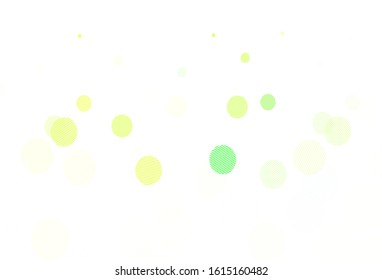 Light Green, Yellow vector layout with circle shapes. Modern abstract illustration with colorful water drops. New template for your brand book.