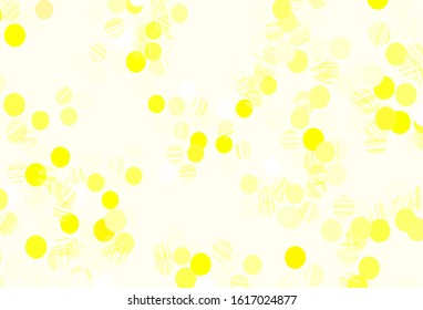 Light Green, Yellow vector layout with circle shapes. Beautiful colored illustration with blurred circles in nature style. Pattern for futuristic ad, booklets.
