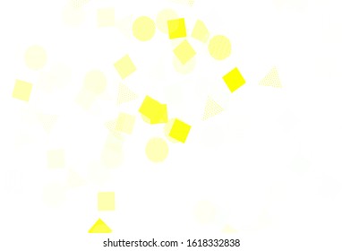 Light Green, Yellow vector layout with circles, lines, rectangles. Illustration with colorful circles, triangles, rectangles. Modern template for landing page.