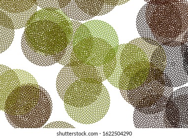 Light Green, Yellow vector layout with circle shapes. Glitter abstract illustration with blurred drops of rain. New template for your brand book.