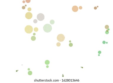 Light Green, Yellow vector layout with circle shapes. Blurred bubbles on abstract background with colorful gradient. Design for your business advert.