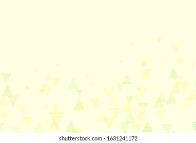 Light Green, Yellow vector layout with circles, lines. Abstract gradient illustration with circles, triangles. Modern template for landing page.