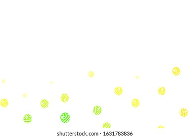Light Green, Yellow vector layout with circle shapes. Glitter abstract illustration with blurred drops of rain. Pattern for beautiful websites.